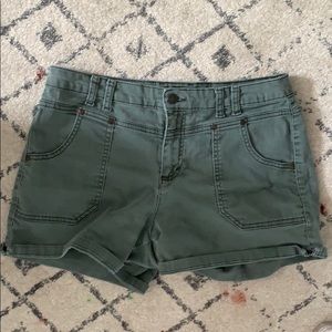 Army green shorts